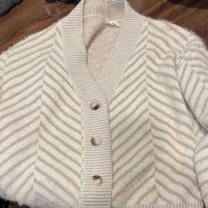 Wishlist Cream Striped Cardigan